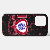 Ik hou van mijn vriend Foto Red Hearts Black Case-Mate iPhone Case (Achterkant (horizontaal))