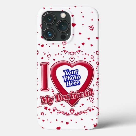 Ik hou van mijn vriend foto rode harten Case-Mate iPhone case (Achterkant)