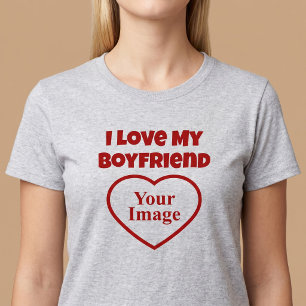 Ik hou van mijn vriend foto t-shirt