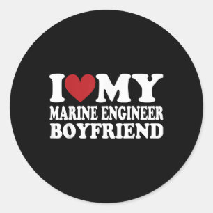 Ik hou van mijn vriend Funny Vriendin Vale Ronde Sticker
