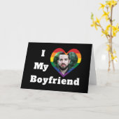 Ik hou van mijn vriend Gay Pride LGBTQ Aangepaste  Kaart (Gele Bloem)