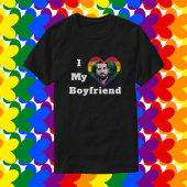 Ik hou van mijn vriend Gay Pride LGBTQ Aangepaste  T-shirt