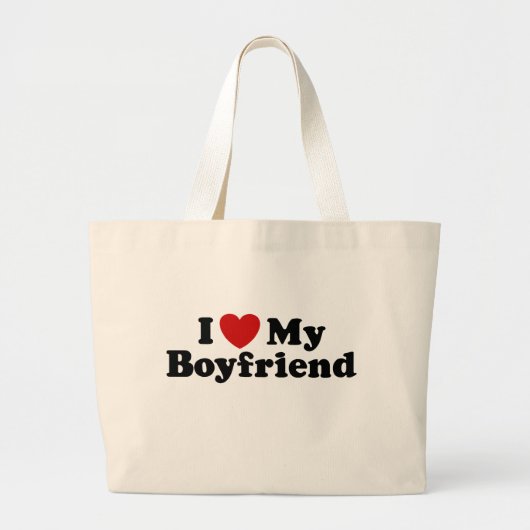 Ik hou van mijn vriend grote tote bag (Voorkant)