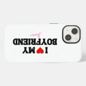 Ik hou van mijn vriend Hart Romantische aangepaste iPhone Hoesje (Achterkant horizontaal)