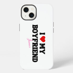 Ik hou van mijn vriend Hart Romantische aangepaste iPhone 13 Hoesje