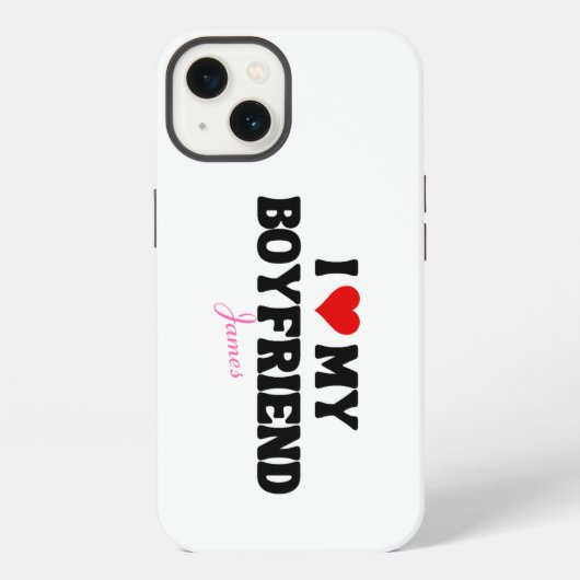 Ik hou van mijn vriend Hart Romantische aangepaste iPhone Hoesje (Achterkant)