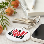 Ik hou van mijn vriend Heart Custom Photo Sleutelhanger (Voorkant Rechts)