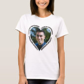 Ik hou van mijn vriend Heart Wrapped Text Valentij T-shirt (Voorkant)