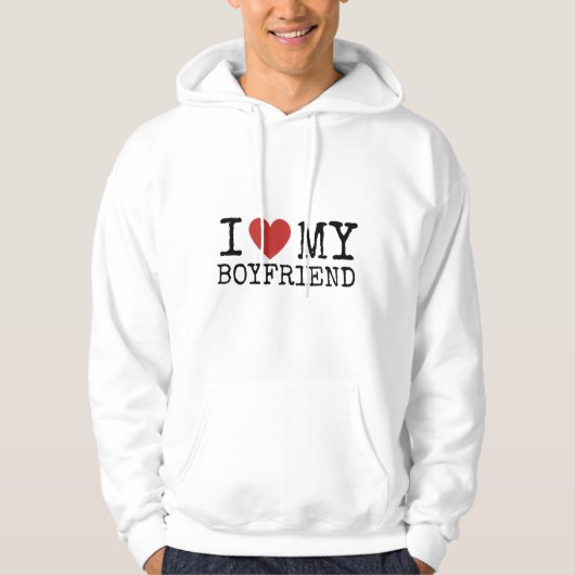 Ik hou van mijn vriend hoodie (Voorkant)