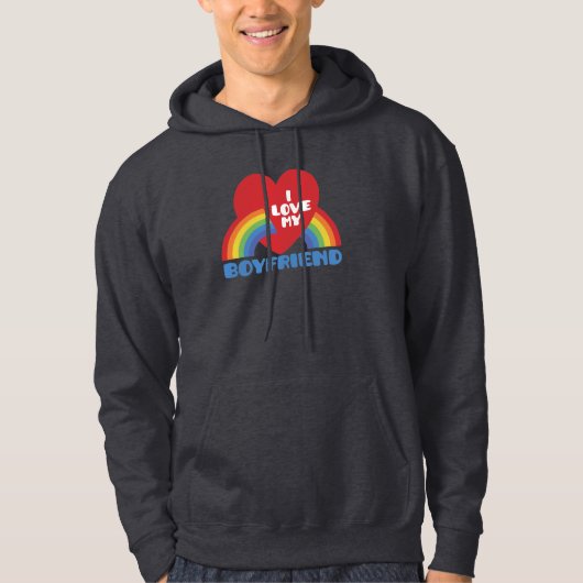 Ik hou van mijn vriend hoodie (Voorkant)