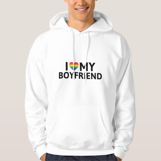 Ik hou van mijn vriend hoodie (Voorkant)