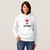 Ik hou van mijn vriend Hoodie voor vrouwen (Voorkant volledig)
