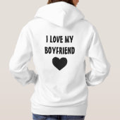 Ik hou van mijn vriend Hoodie voor vrouwen (Achterkant)