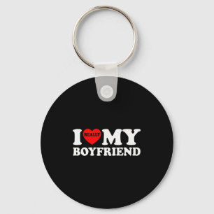 Ik hou van mijn vriend Ik hart Bf Funny Koppel Val Sleutelhanger