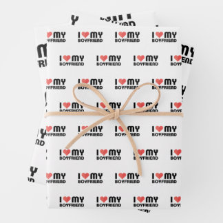 Ik hou van mijn vriend inpakpapier vel