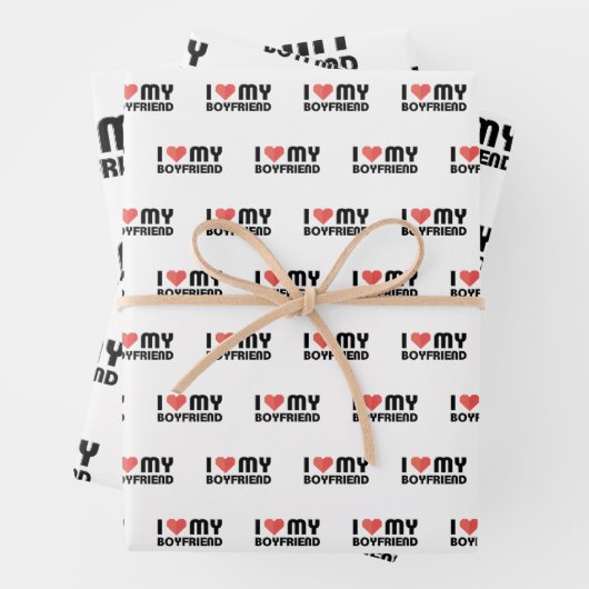 Ik hou van mijn vriend inpakpapier vel (In situ)