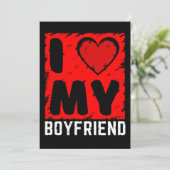 ik hou van mijn vriend kaart (Staand voorkant)