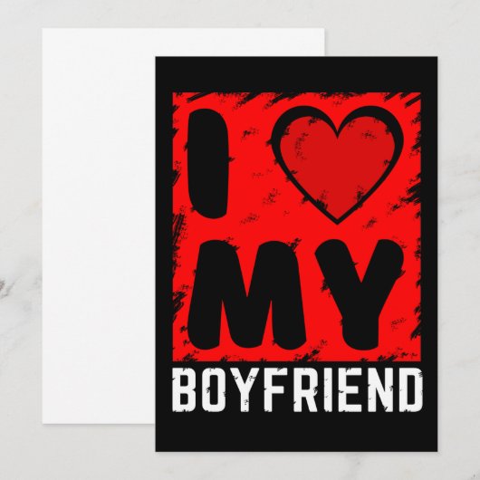 ik hou van mijn vriend kaart (Voorkant / Achterkant)