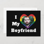 Ik hou van mijn vriend LGBTQ Gay Pride aangepaste Briefkaart (Voorkant / Achterkant)