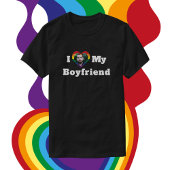 Ik hou van mijn vriend LGBTQ Gay Pride Aangepaste  T-shirt