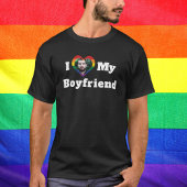 Ik hou van mijn vriend LGBTQ Gay Pride Aangepaste  T-shirt