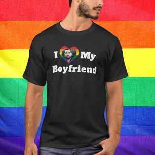 Ik hou van mijn vriend LGBTQ Gay Pride Aangepaste  T-shirt