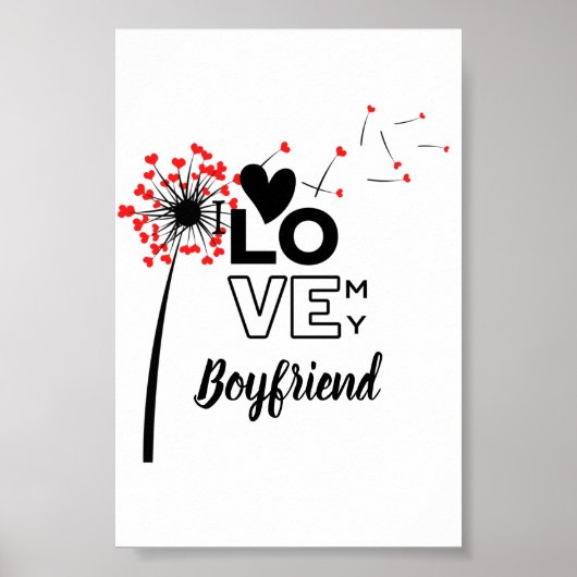 Ik hou van mijn VRIEND - Moderne gepersonaliseerde Poster (Voorkant)