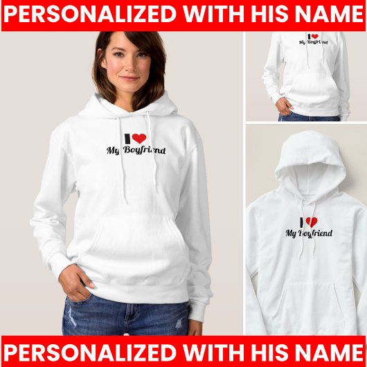 Ik hou van mijn vriend ontwerp hoodie