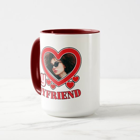 Ik hou van mijn vriend op maat mok (Voorkant links)