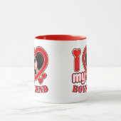 Ik hou van mijn vriend op maat mok (Midden)