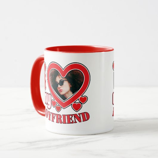 Ik hou van mijn vriend op maat mok (Voorkant links)