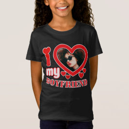 Ik hou van mijn vriend op maat t-shirt