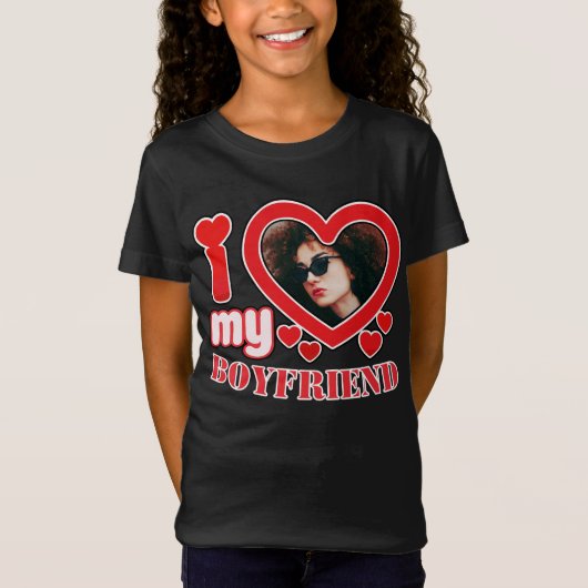 Ik hou van mijn vriend op maat t-shirt (Voorkant)