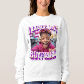 Ik hou van mijn vriend Paarse bootleg rapper foto Trui (Voorkant)