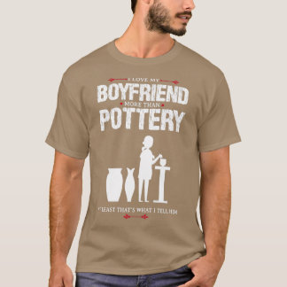Ik hou van mijn vriend Pottery Grapny Design voor  T-shirt