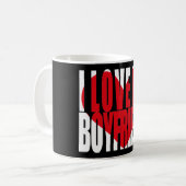 Ik hou van mijn vriend Red Heart Koffiemok (Voorkant links)