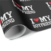 Ik hou van mijn vriend Red Heart Valentijnsdag Cadeaupapier (Rol Hoek)