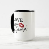 Ik hou van mijn vriend romantische koffie mok (Voorkant links)