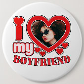 Ik hou van mijn vriend ronde button 6,0 cm (Voorkant)