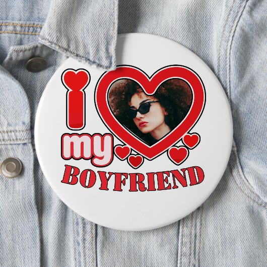 Ik hou van mijn vriend ronde button 6,0 cm (In situ)