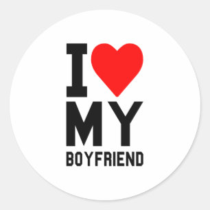 Ik hou van mijn VRIEND Ronde Sticker