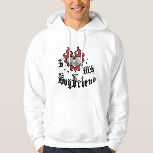 Ik hou van mijn vriend - Rood - DingusDesign Hoodie (Voorkant)