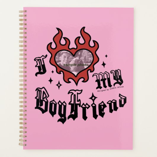 Ik hou van mijn vriend - Rood - DingusDesign Planner (Voorkant)