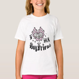 Ik hou van mijn vriend - Roze - DingusDesign T-shirt