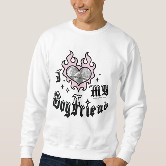 Ik hou van mijn vriend - Roze - DingusDesign Trui (Voorkant)