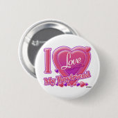 Ik hou van mijn vriend roze/paars - hart ronde button 5,7 cm (Voorkant /achterkant)