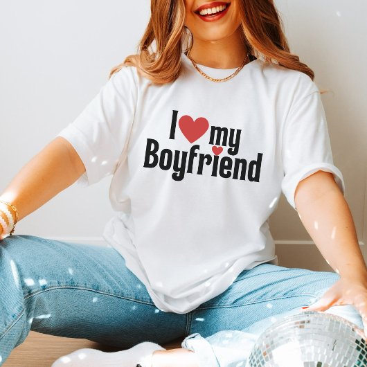 Ik hou van mijn vriend Schattige Valentijnsdag Gif T-shirt