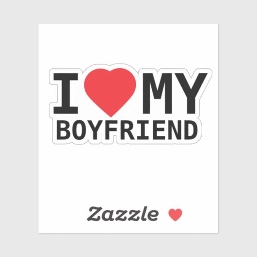 Ik hou van mijn vriend sticker (Vel)