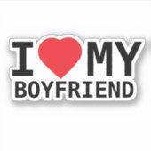 Ik hou van mijn vriend sticker (Voorkant)