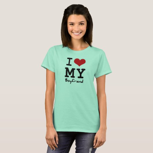 Ik hou van mijn vriend t-shirt (Voorkant volledig)